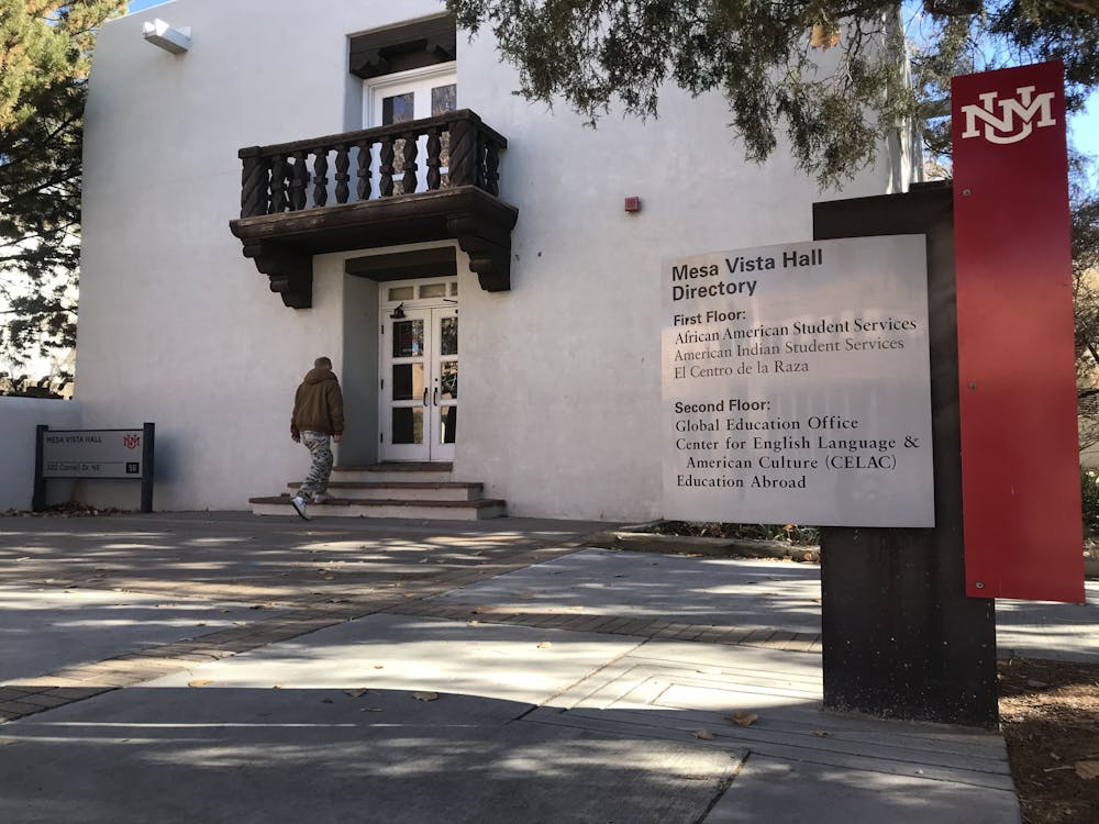 entrance to Mesa Vista Hall, UNM