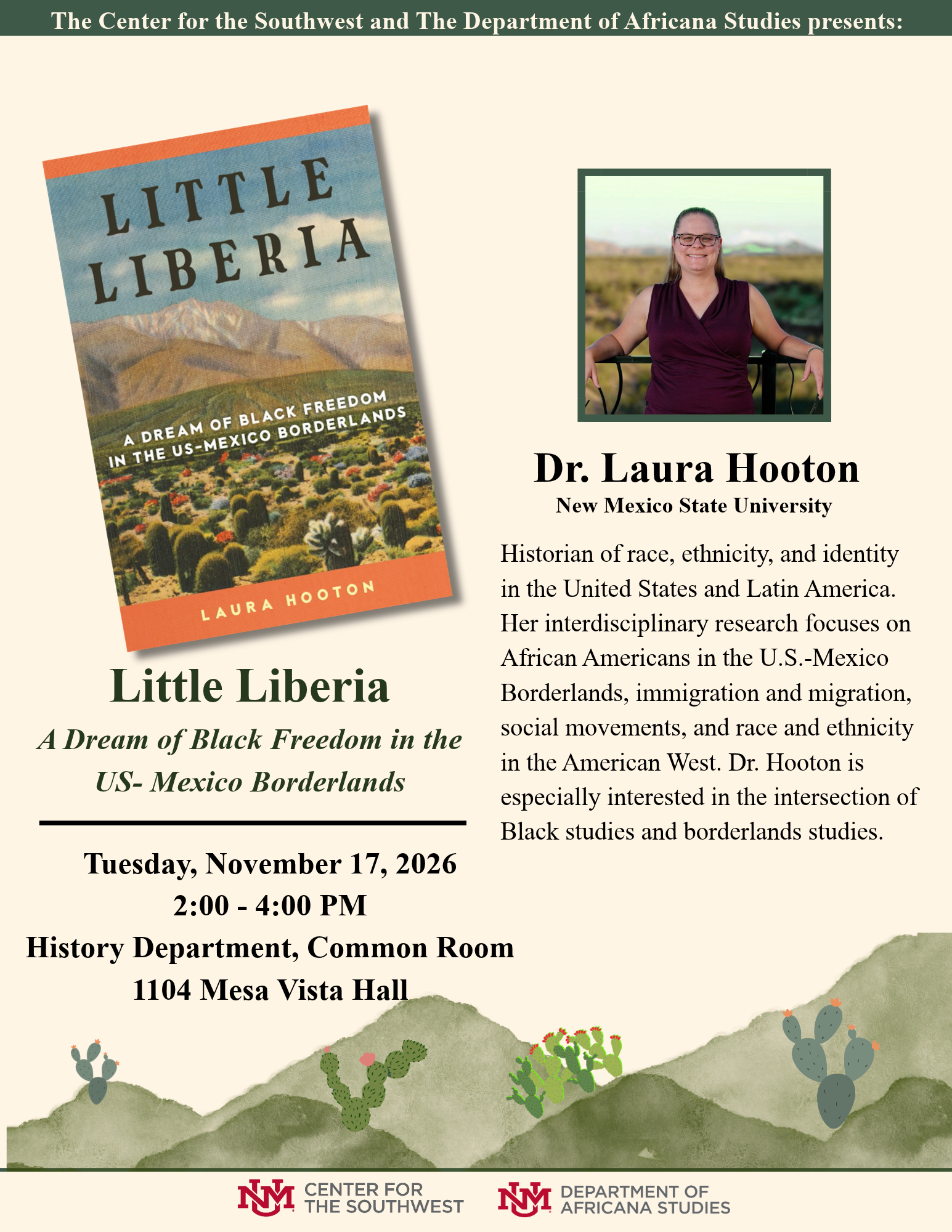 Dr. Horton Booktalk flyer